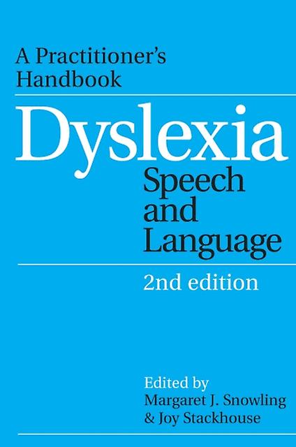Dyslexia Speech And Language by Snowling Paperback