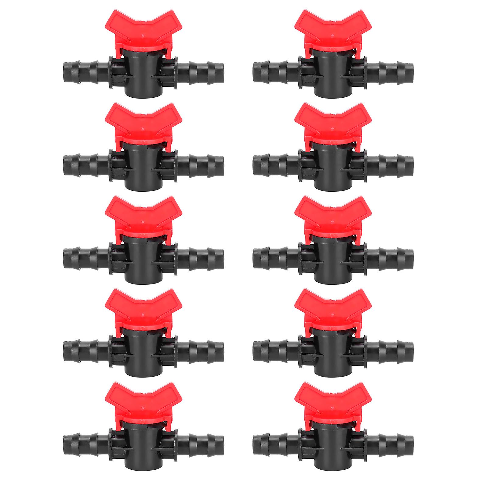10 Pack 1/2" Hose Barb Inline Valve Irrigation Fittings Garden Irrigation Connector