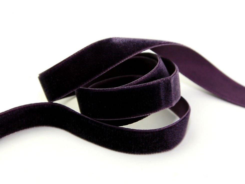9mm Berisfords Velvet Ribbon Mini Roll 5m 9581 Plum - per 5 metre roll