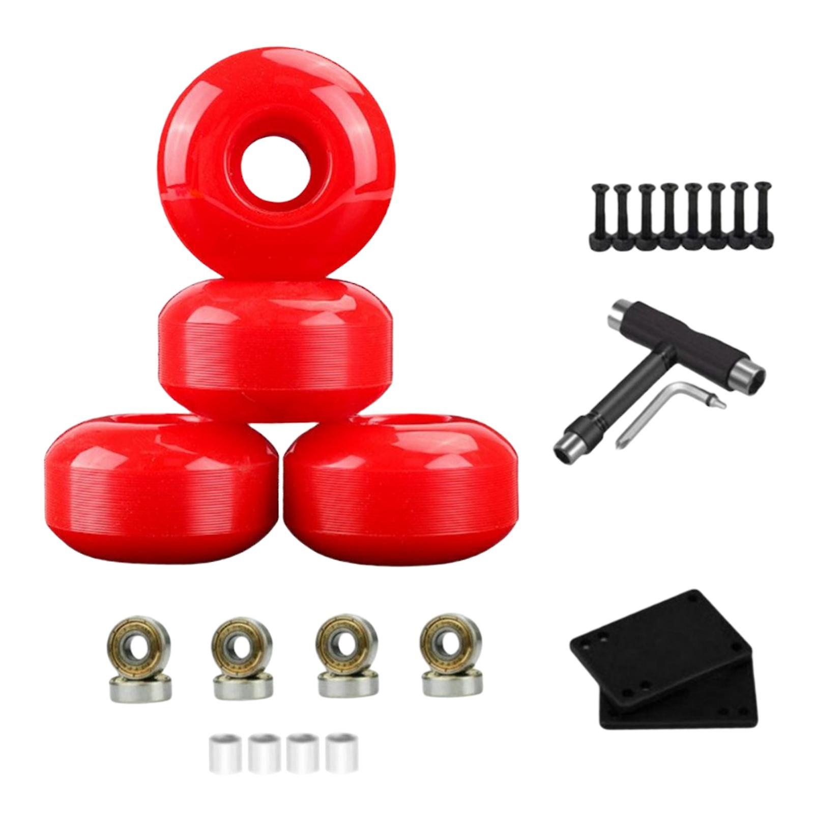 4x Skateboard Wheels Set Stable Quiet Smooth Shock Absorption Roller Parts