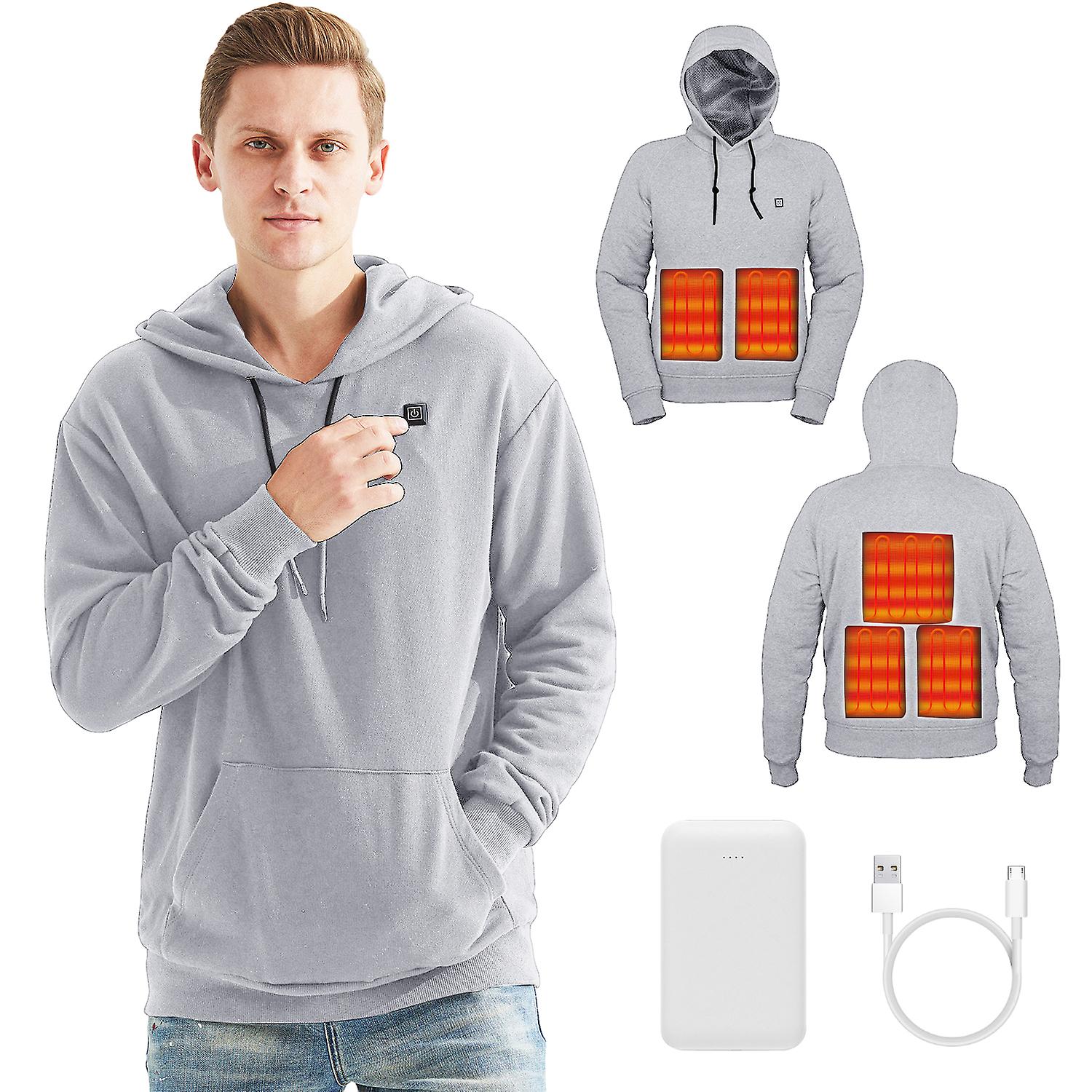 Pullover Heated Hoodie with battery pack 7.4V for Men