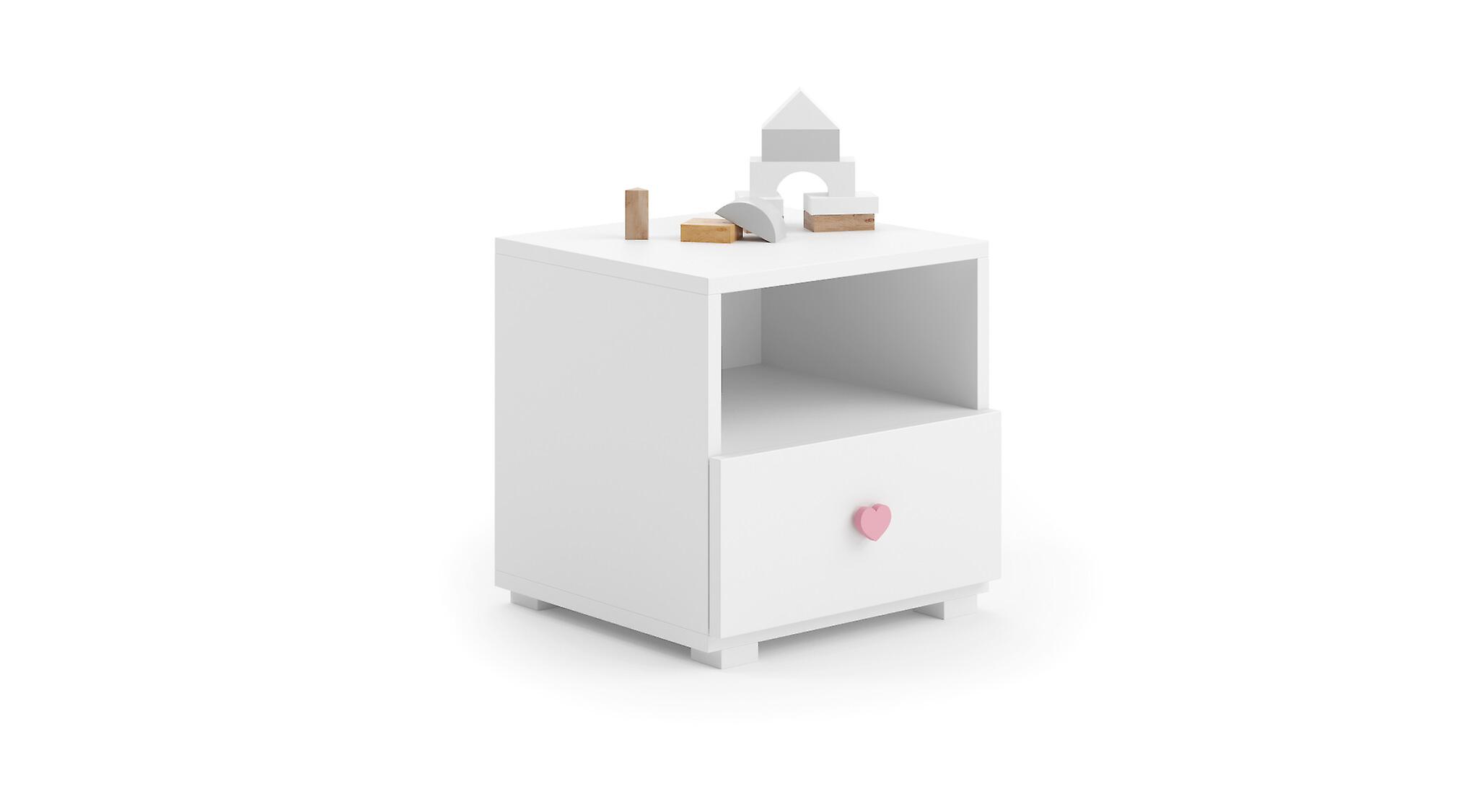 Bedside Table Emi - 40.5x37x40 cm - white