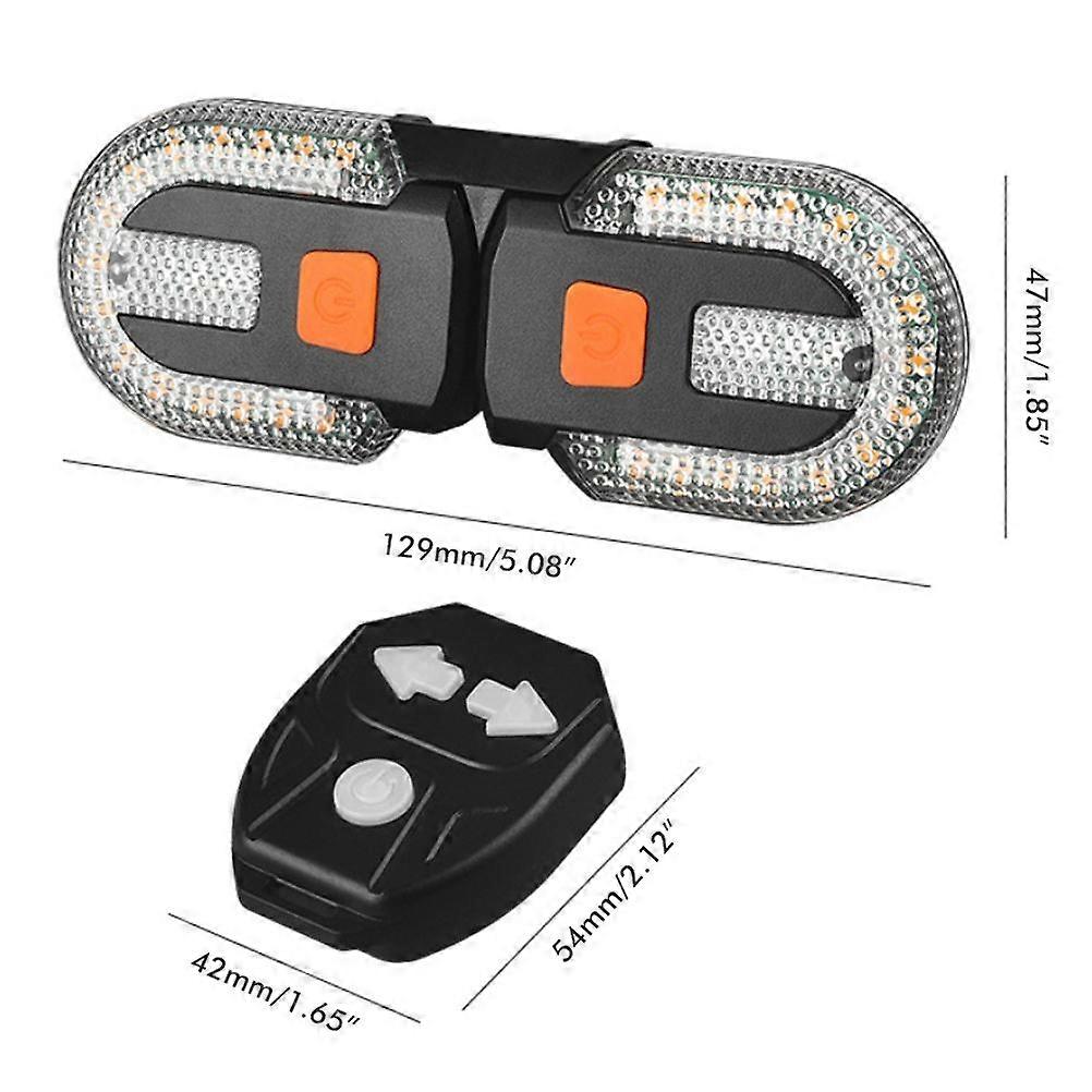 Bike Tail Light with Turn Signals USB Rechargeable Wireless Remote Control Detachable Mountain Bike Tail Lightwith Turn Signalss Night Cycling Safety
