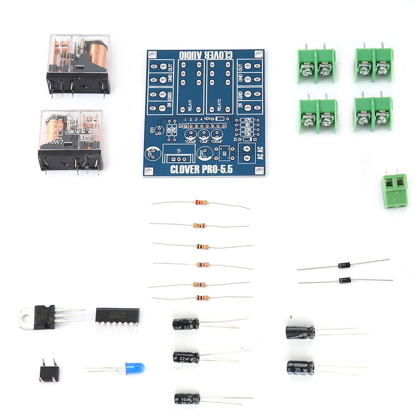 Module de protection de haut-parleur régulateur de tension à double relais AC 12-24 V, kit de bricolage