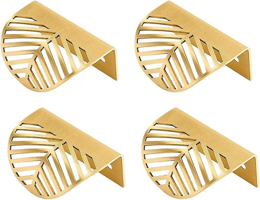 Set of 4 Door Knobs Door Handle for Drawer Cupboard Cabinet Furniture Leaf Shape Cabinet Pulls Furni