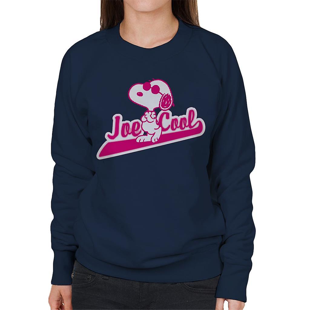 Peanuts Joe Cool Baseball Text Women's Sweatshirt