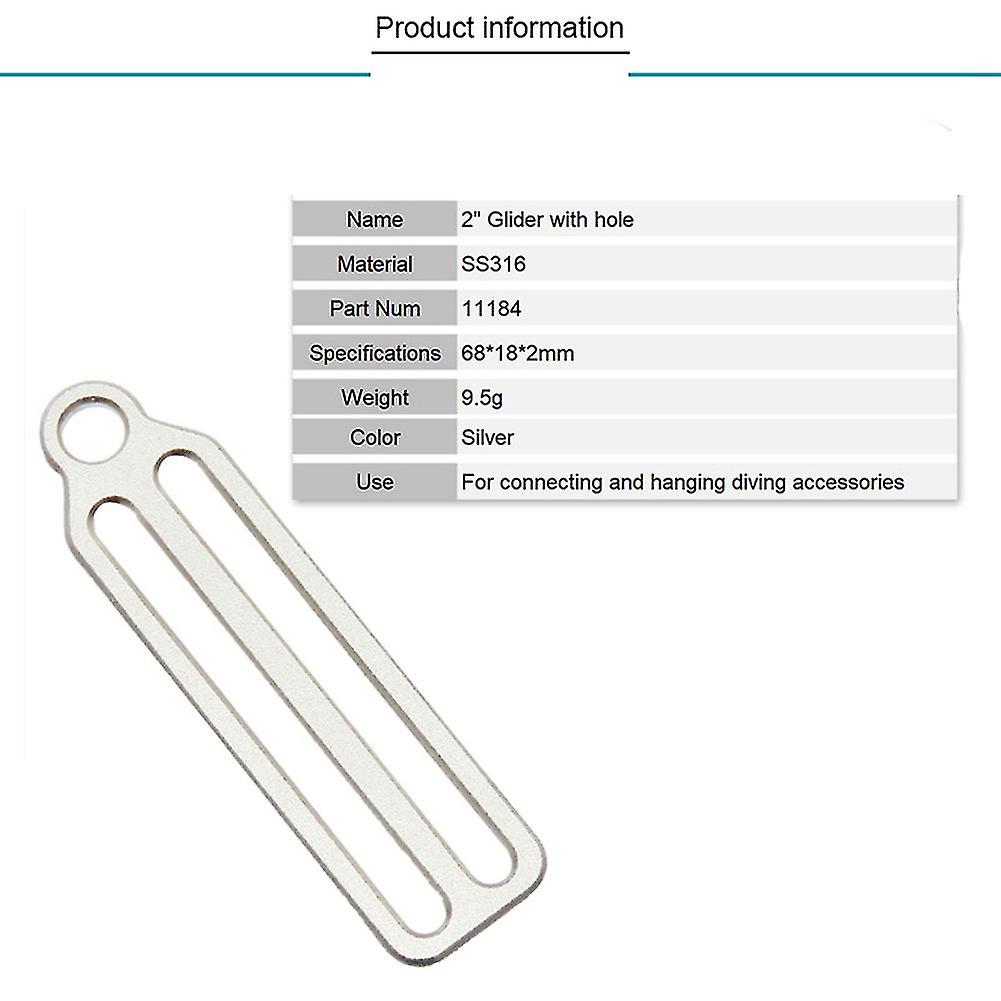 Scuba Diving Tech Diving Sidemount BCD Fixing Buckle Rope Retainer for 2Inch Webbing Diving Accessories