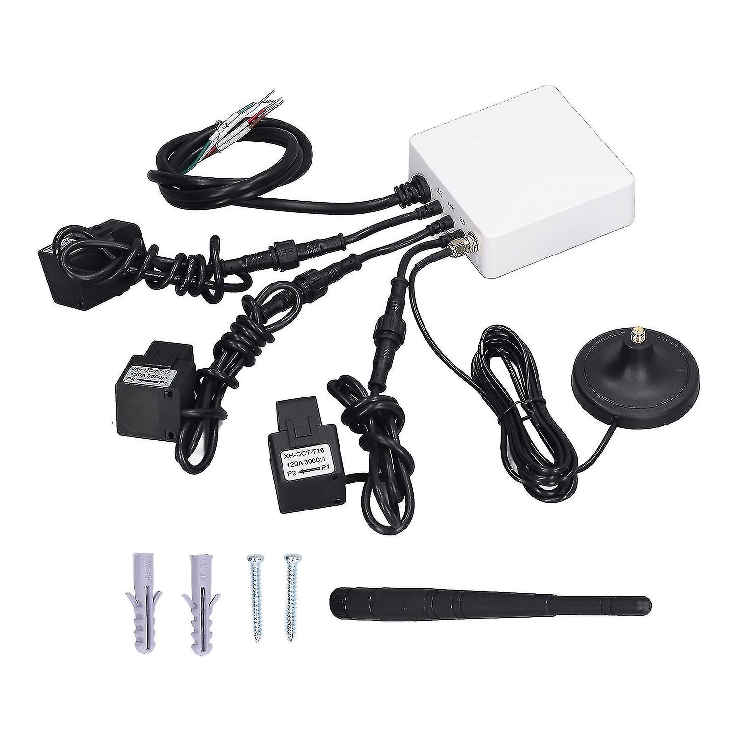 Three Phase Wifi Energy Meter with 3 120a Circuit Level Sensor Smart Power Monitor 100240v