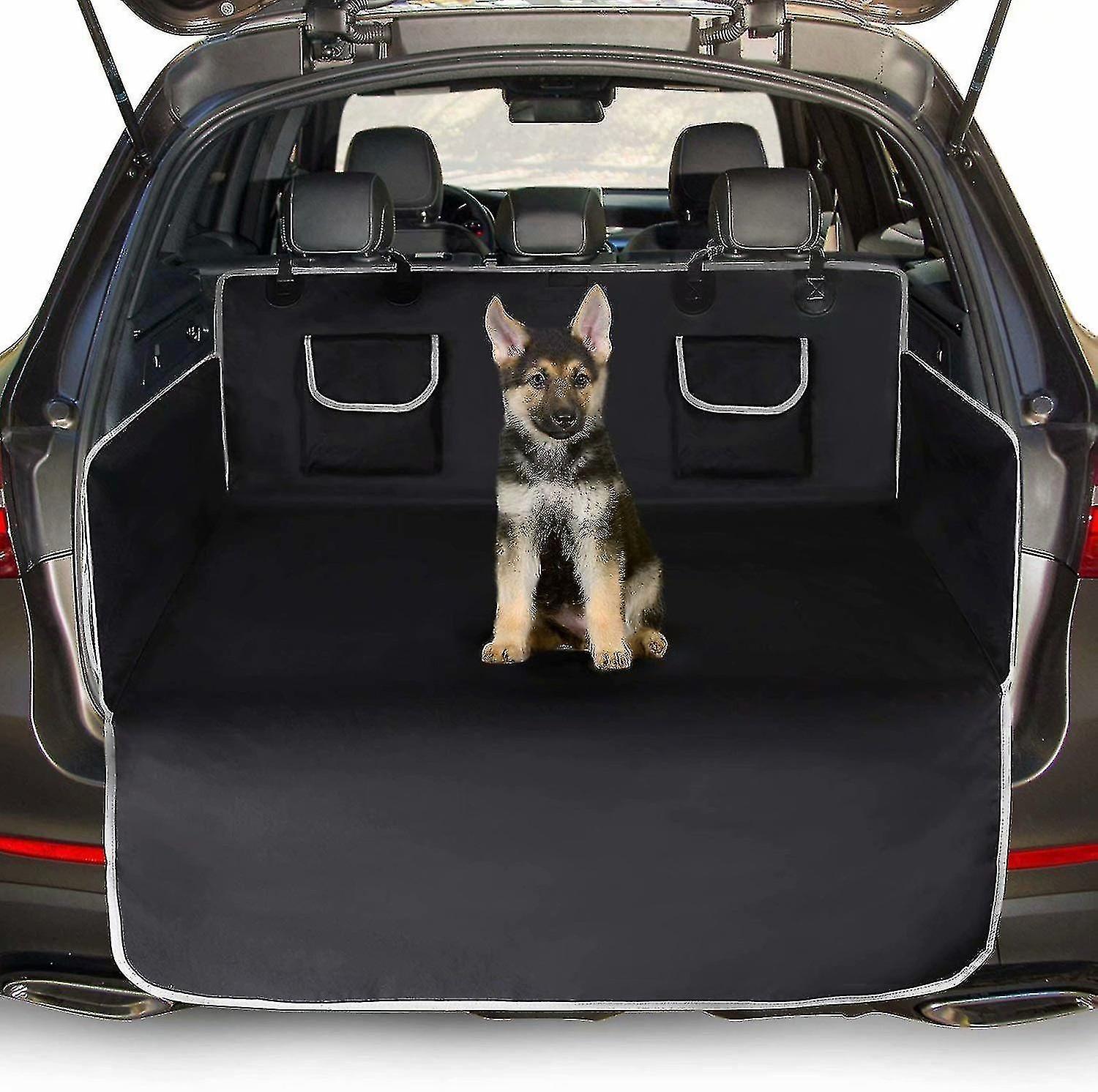 Universal Dog Car Trunk Protector, 2 Large Pockets, Waterproof and Anti-Slip, Trunk Cover for Most C