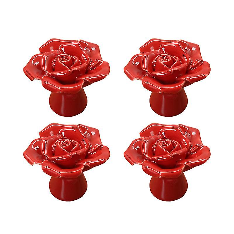 4pcs Rose Cabinet Knob