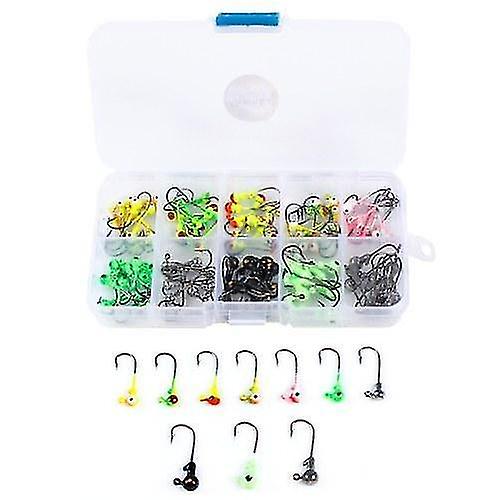 For 100pcs/box Multicolor Jig Head Hooks Single Hook WS44424