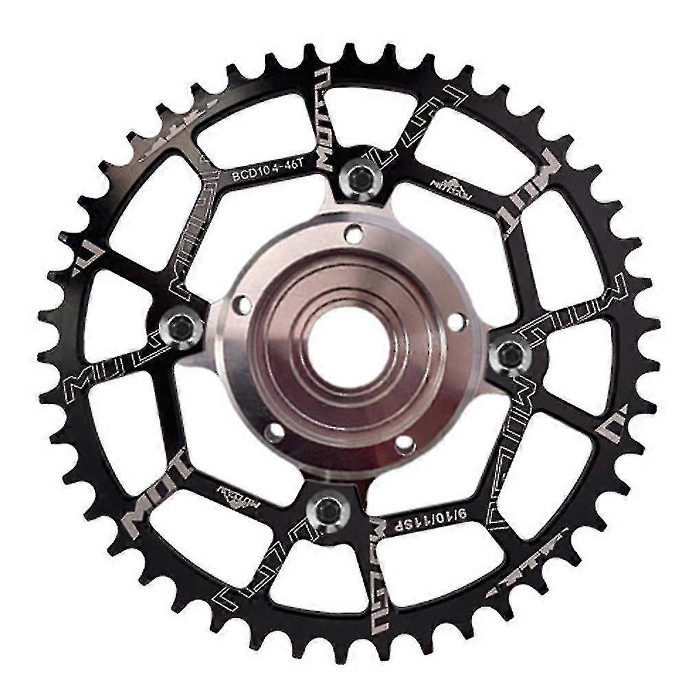 Motsuv E-bike Chain Wheel 46t+104bcd For Tongsheng Mid Drive Black