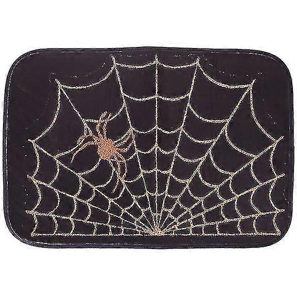 Floor Mat Spider Web Pattern Bathroom Mat Halloween Decoration Front Door Mat