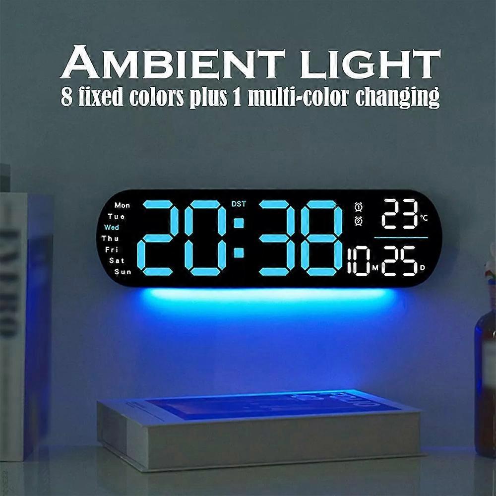 Sakerplus Multifunktionell LED-display klocka, digital väggklocka