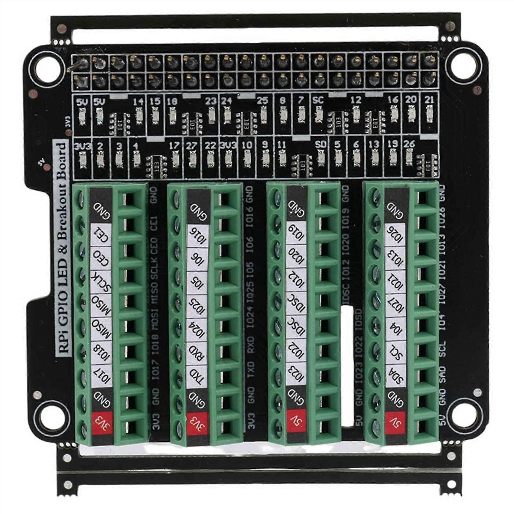 GPIO LED Terminal Block Breakout Board for A+ 3A+ B+ 2B 3B 3B+ 4B