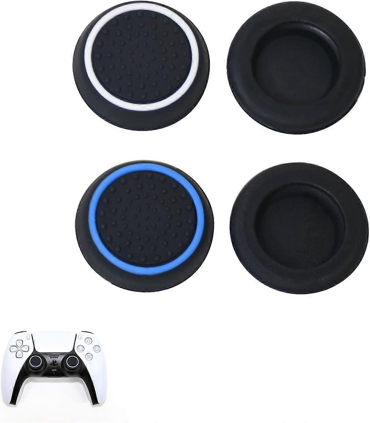 Controller Thumb Grips Compatible with PS5 & PS4 Joystick Controller, 4 Pcs Silicone Controller Thumb Grips Cover Attachments