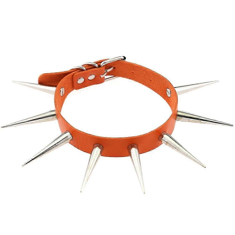 Big Long Spiked Choker Punk Guler femei bărbați nituri împânzit Chocker Chunky colier Goth bijuterii metal Gothic Emo Accesorii