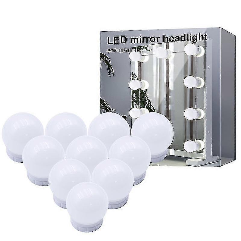 Hollywood Mirror Usb Makeup With Lights Lighted 10 Bulbs 3 Lighting Modes(only Lights)