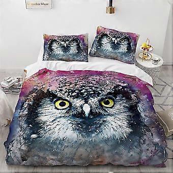 Duvet Cover Owl Bedding Set 3d Animal Pattern Printed Quilt Cover