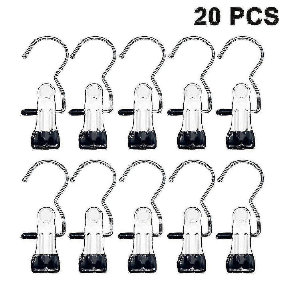 20 Pieces Clamp Hooks Boot Hanger Trouser Hangers Clothes Hanger