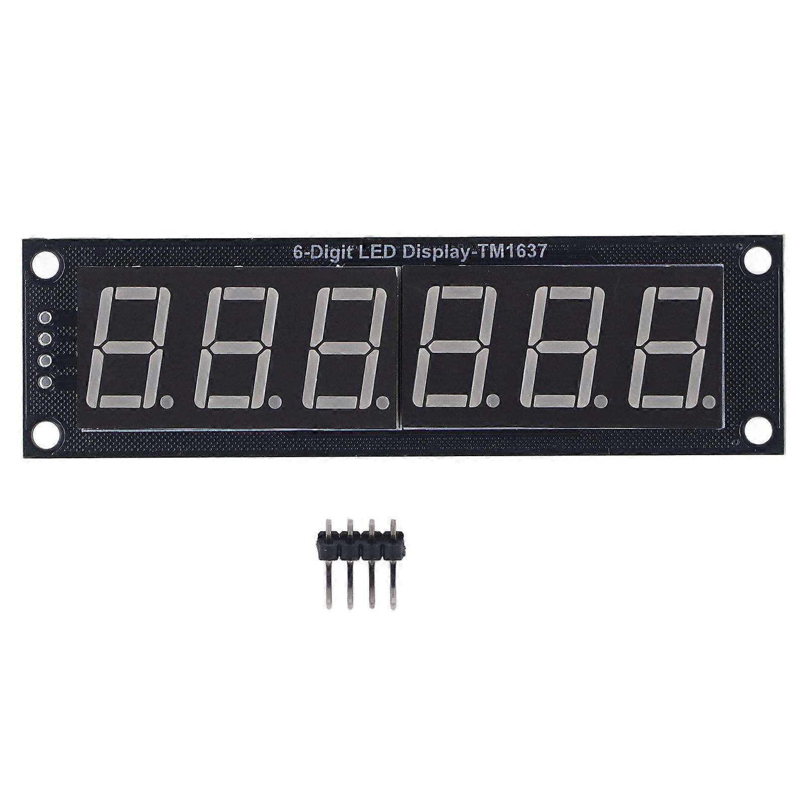 0.56in 6-cifret 7-segmentdisplaymodul TM1637 Driver LED digitalt rørmodul 5V 2Pin IO