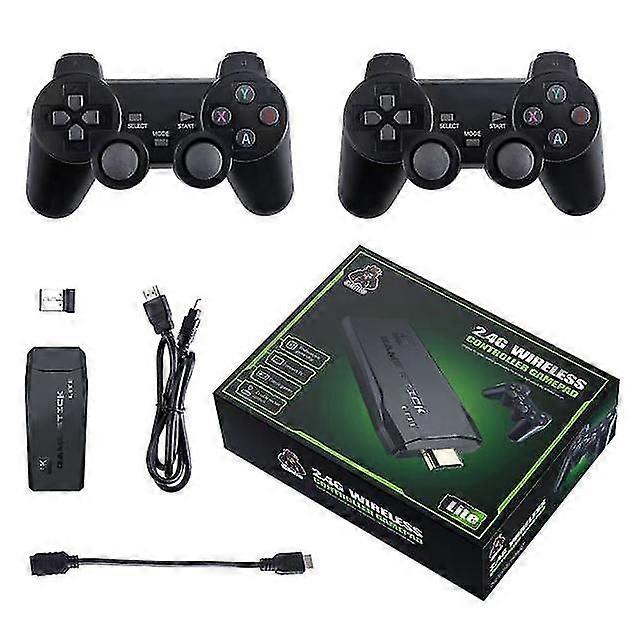 Video game console 2.4g double wireless controller game stick 4k 10000 games 64gb