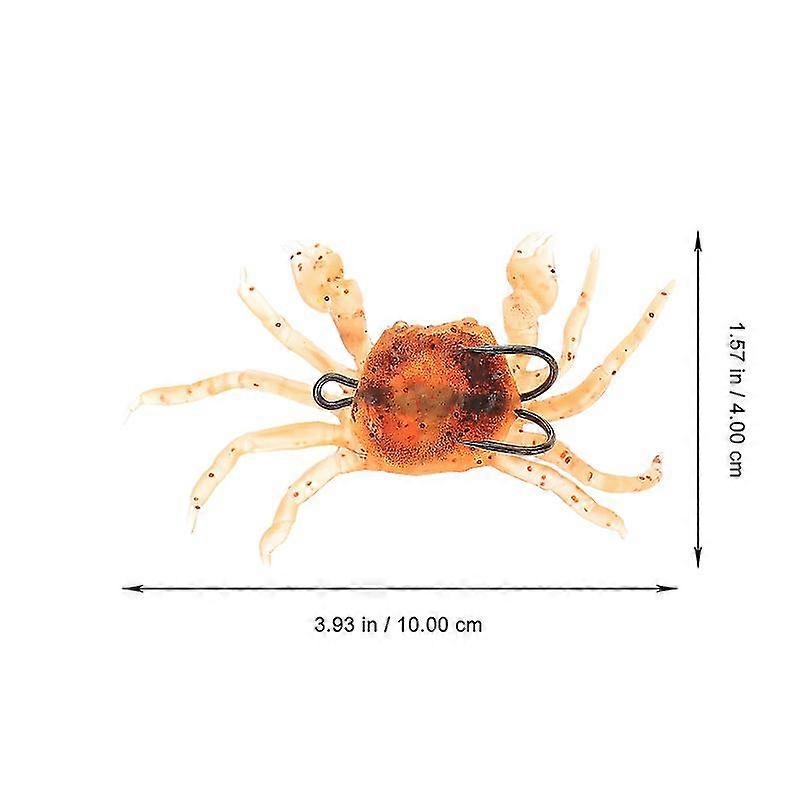 3pcs Künstliche 3D Simulation Krabben Köder Köder Simulation Fischköder Angelköder Angelköder Angelzubehör mit Hakenbraun, Grün und Orange)