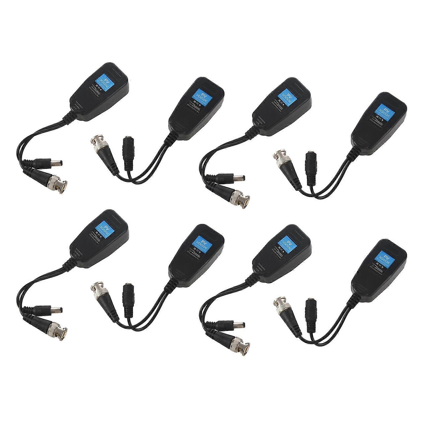 2x Hd-cvi/tvi/ahd Passive Video Balun With Power Connector