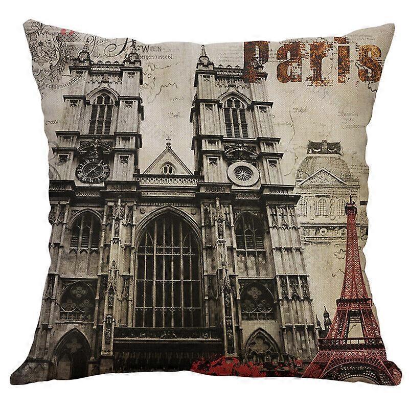 Torre Eiffel de Linho Falso Capa de Almofada Capa de Almofada Design de Fronha Decorativa 154jpjcjh
