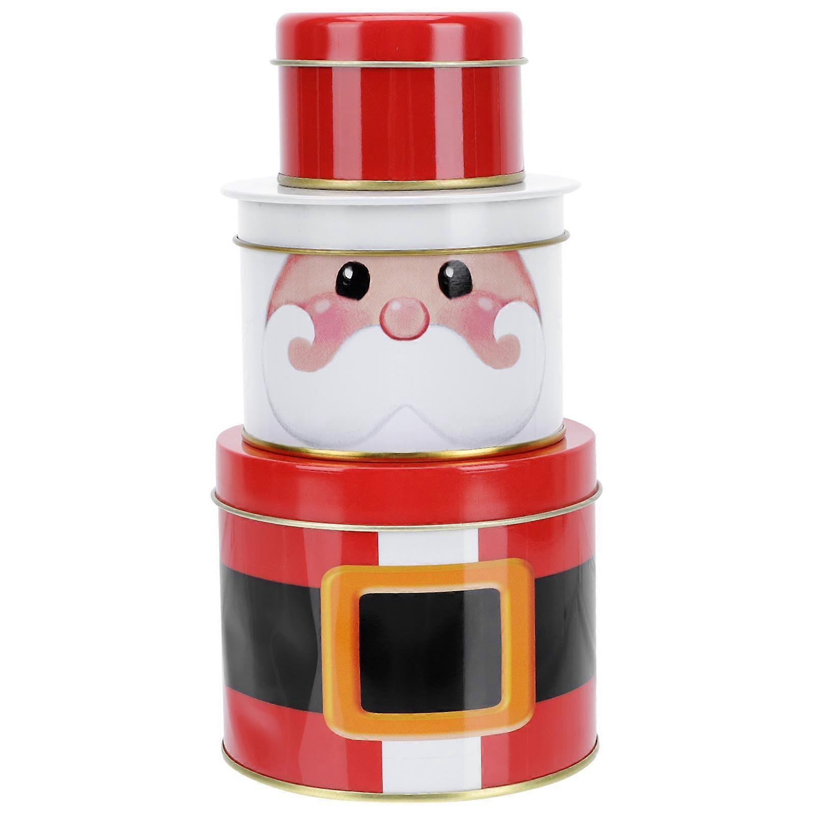 Clear Container Lid Christmas Empty Tins Tea Tin Mint Tins Tin Box Lid Container Santa Claus