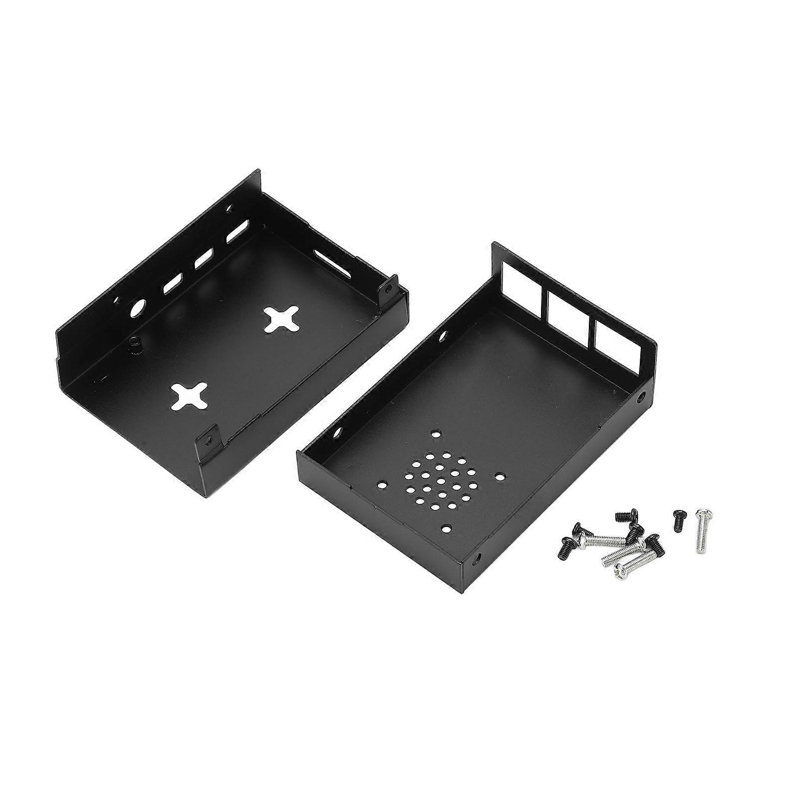 For Case for Raspberry Pi 4B Aluminum Alloy Shell Protective Casing Enclosure Housing Black