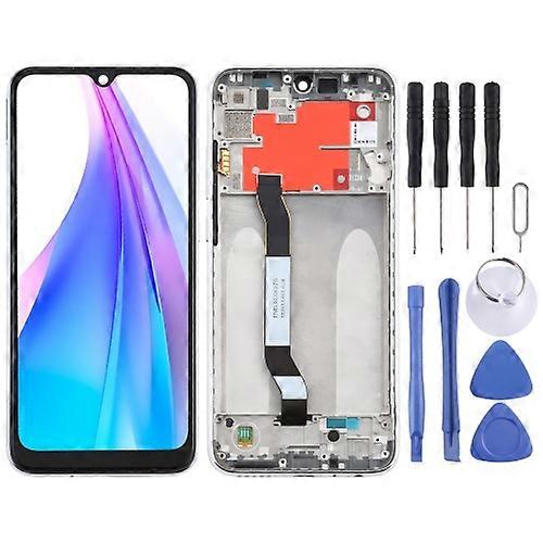 LCD Screen and Digitizer Full Assembly With Frame for Xiaomi Redmi Note 8T(Silver)