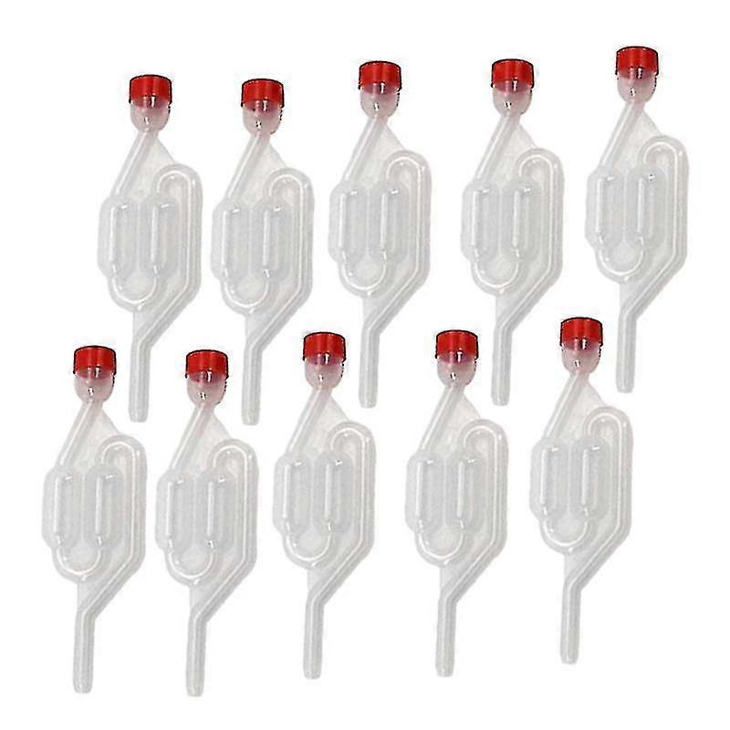 10 Pack S-shape Airlock Grommet One- Exhaust Seal Valve With Cork Beer Wine Making Tank Vent Valve