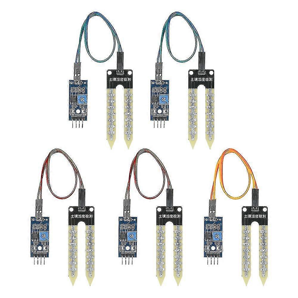 5pcs Soil Humidity Hygrometer Moisture Detection Sensor Module Automatic Watering System Replacement For Arduino