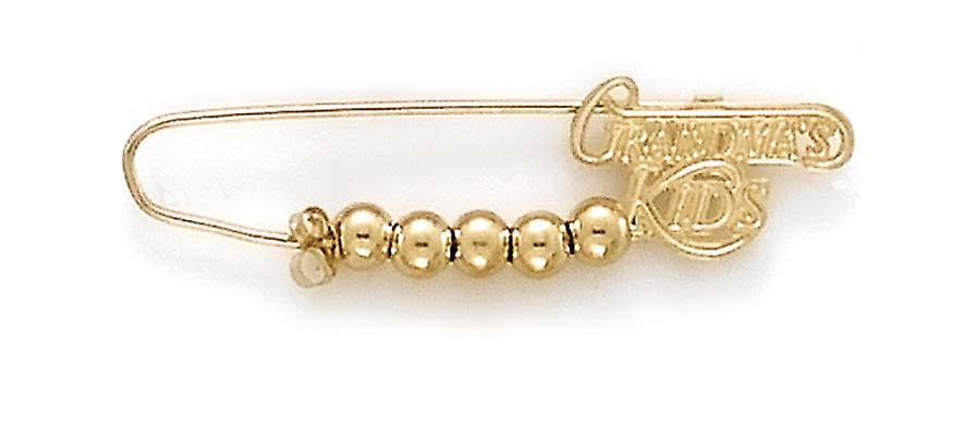 14k Solid Yellow Gold Grandmas 5 Separators Pin Brooches and-Pin for Women