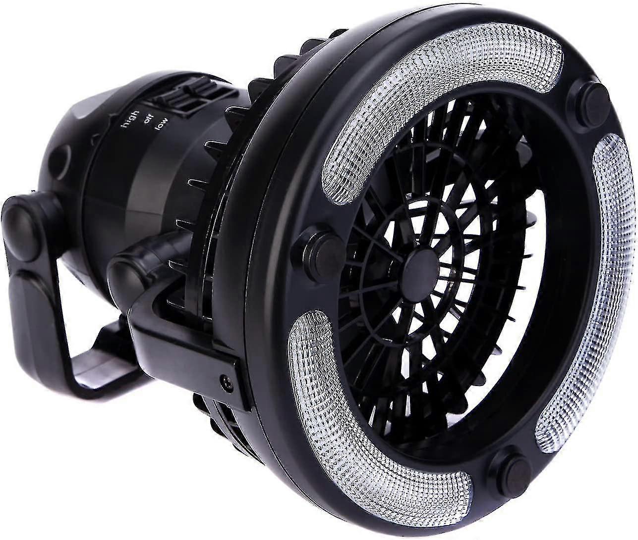 Portable 2-in-1 Led Lantern With Ceiling Fan, Great For Camping & Emergencies, Built-in Handle & Hook, Hang Or Stand