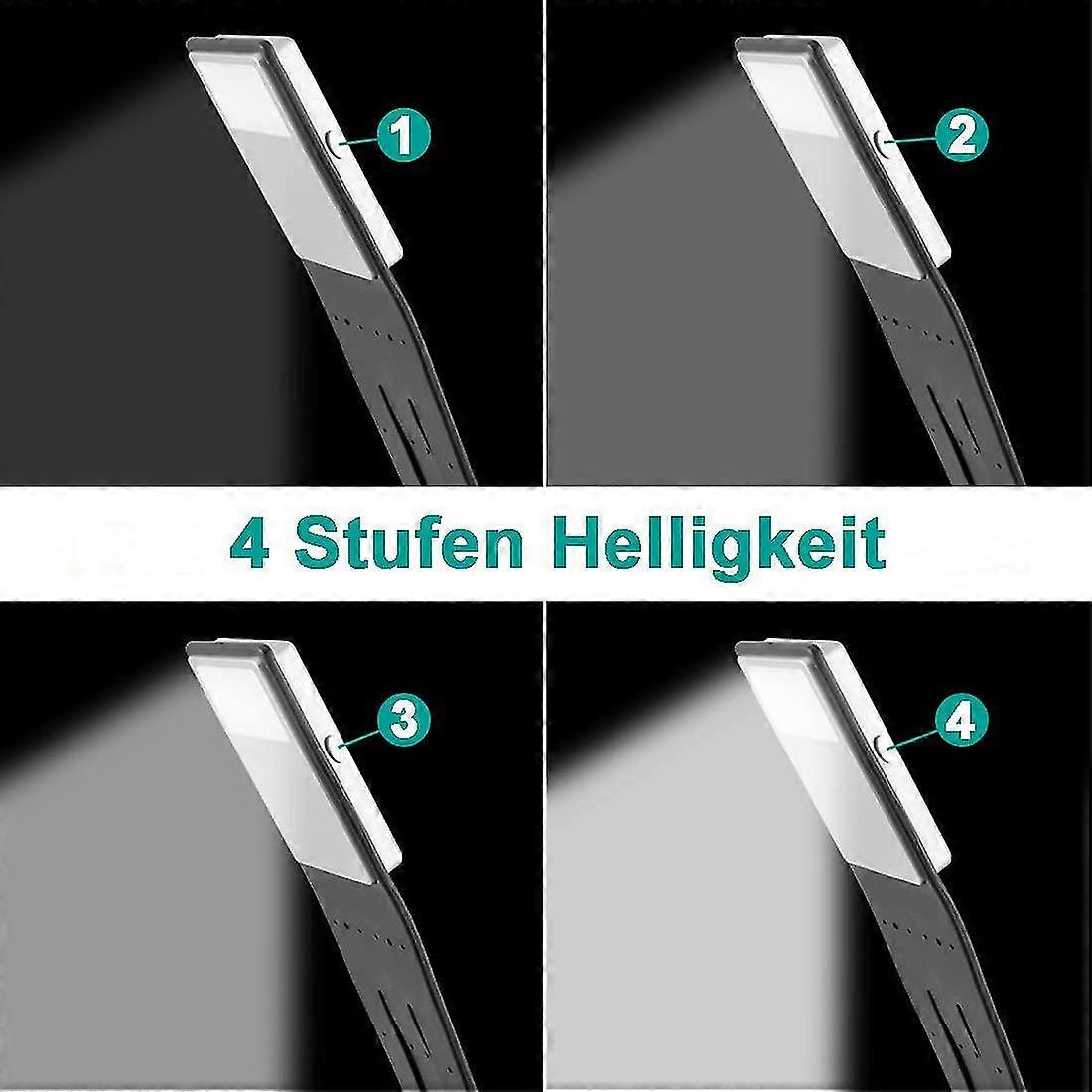 Reading Lamp Book Klemme Led Book Lamp With Two Clip And Continuously Dimmable Brightness Portable And Flexible, Workplace Lights For Kindle/ebook Rea