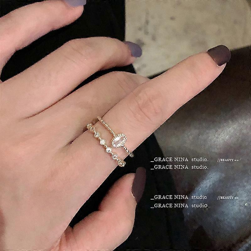 Double Open Ring Diamond Ring