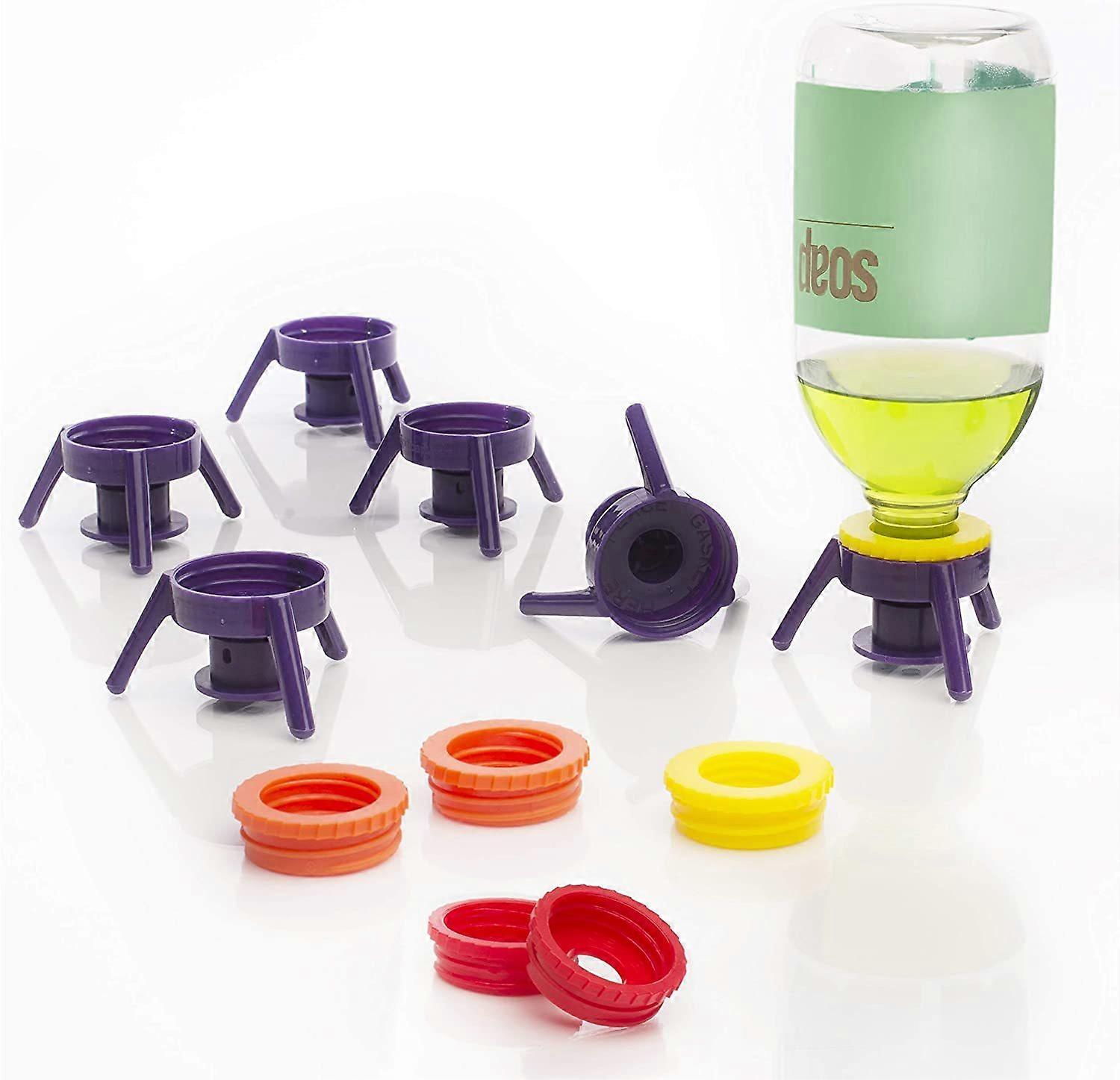6pack-Flip-It! Bottle Emptying Kit(only the caps are included, nothing else)