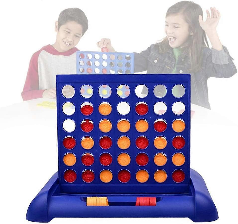 4 Wins Strategy Game, 2 Players, 4 Wins Grid Wall, 4 Consecutive Games, Suitable for Children Over 6 Years