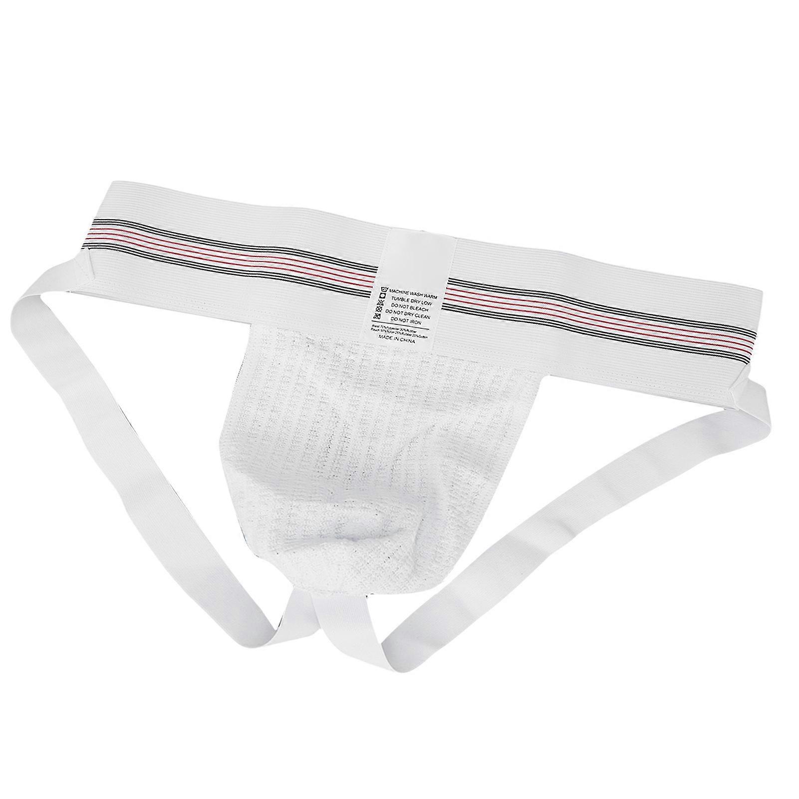 Men T Back Under Panties with Pouch Low Rise Elastic Waist Breathable Soft Briefs White L