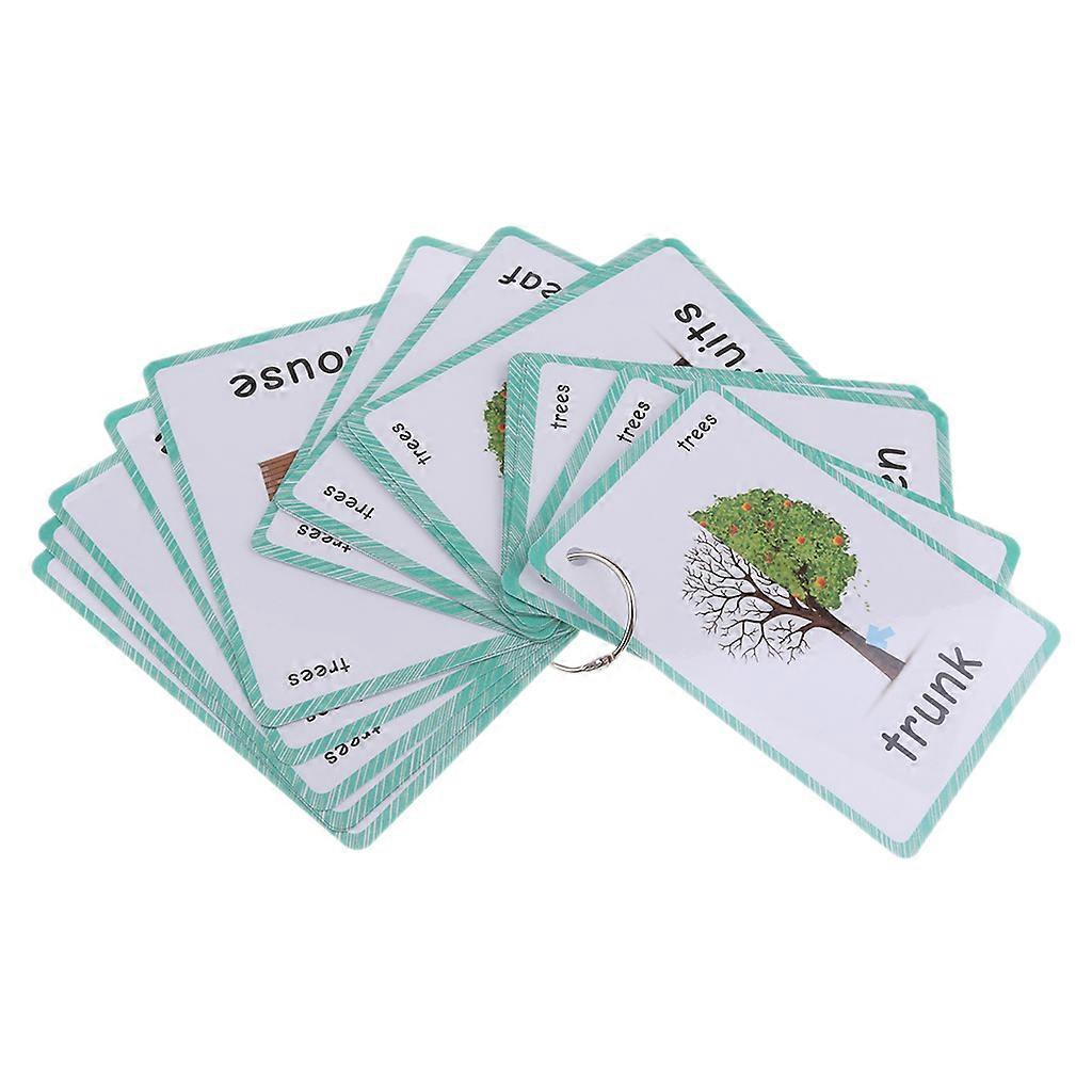 Preschool Educational Sight Word Flash Cards Trees - 23 Pieces