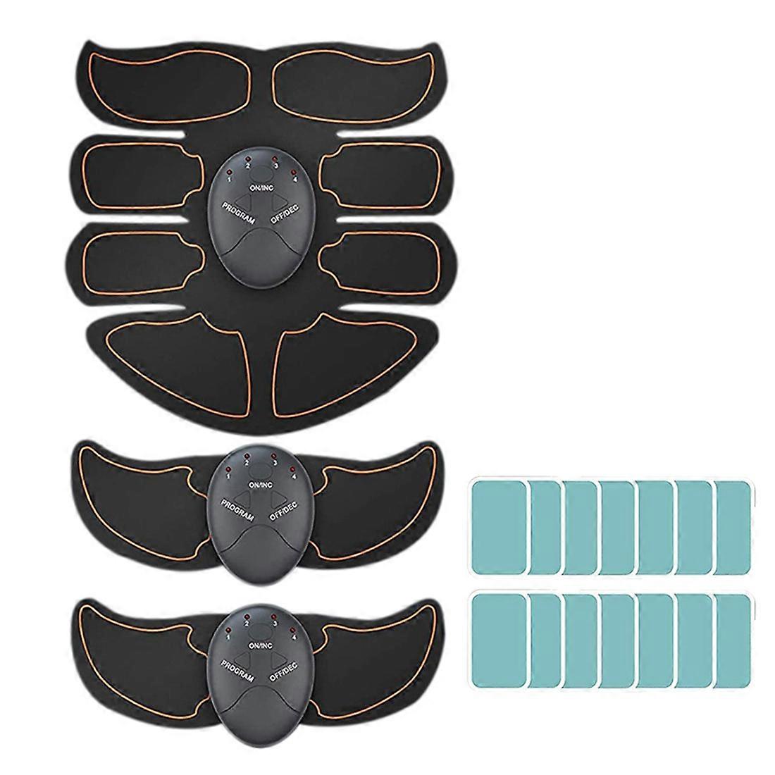 Ab Muscle Toner - Extra 20 Pcs Gel Pads, Abs Belt, Abdominal Electronic Workout Portable Machine
