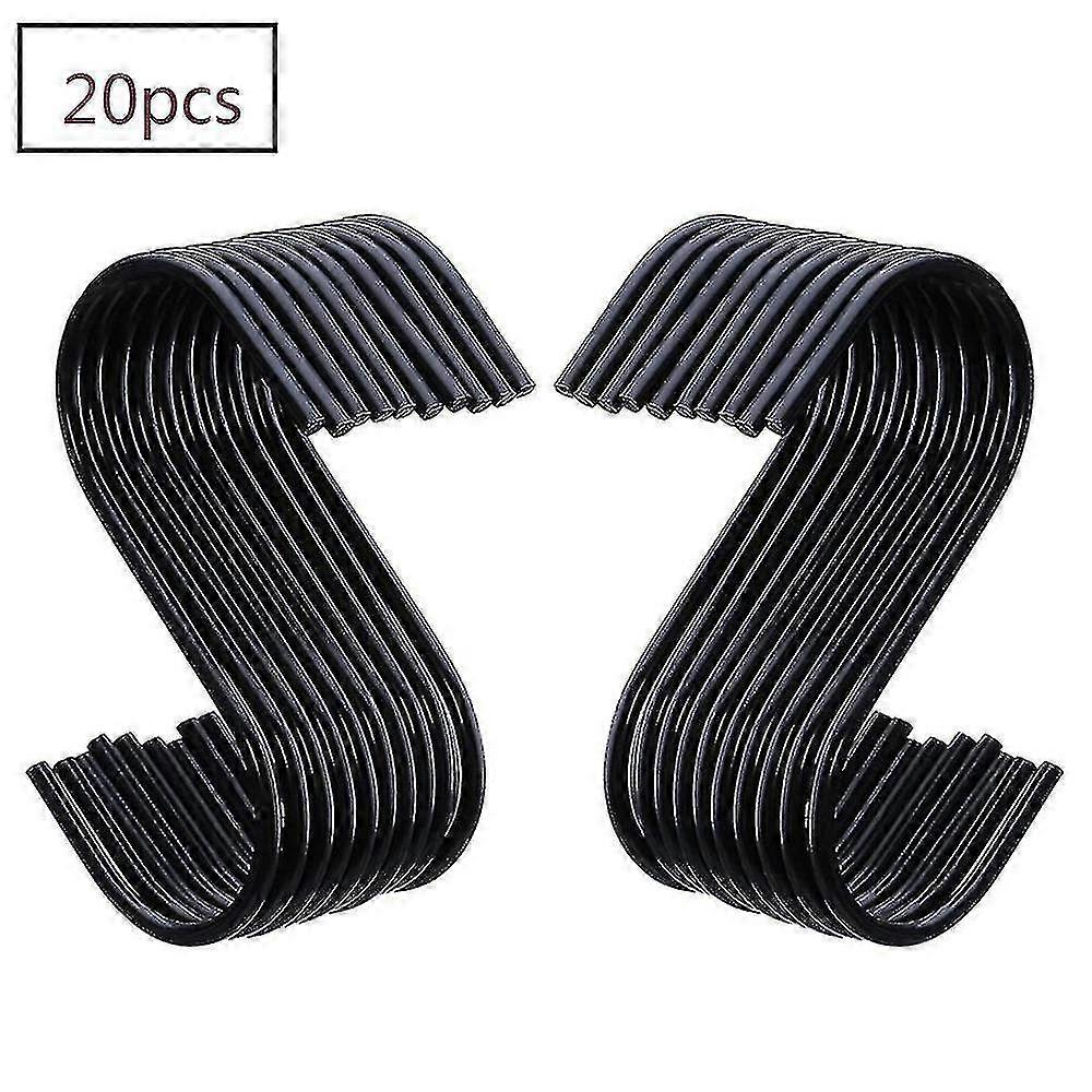 20 Pack Black S Hooks S Hanging Hooks S Shaped Hooks