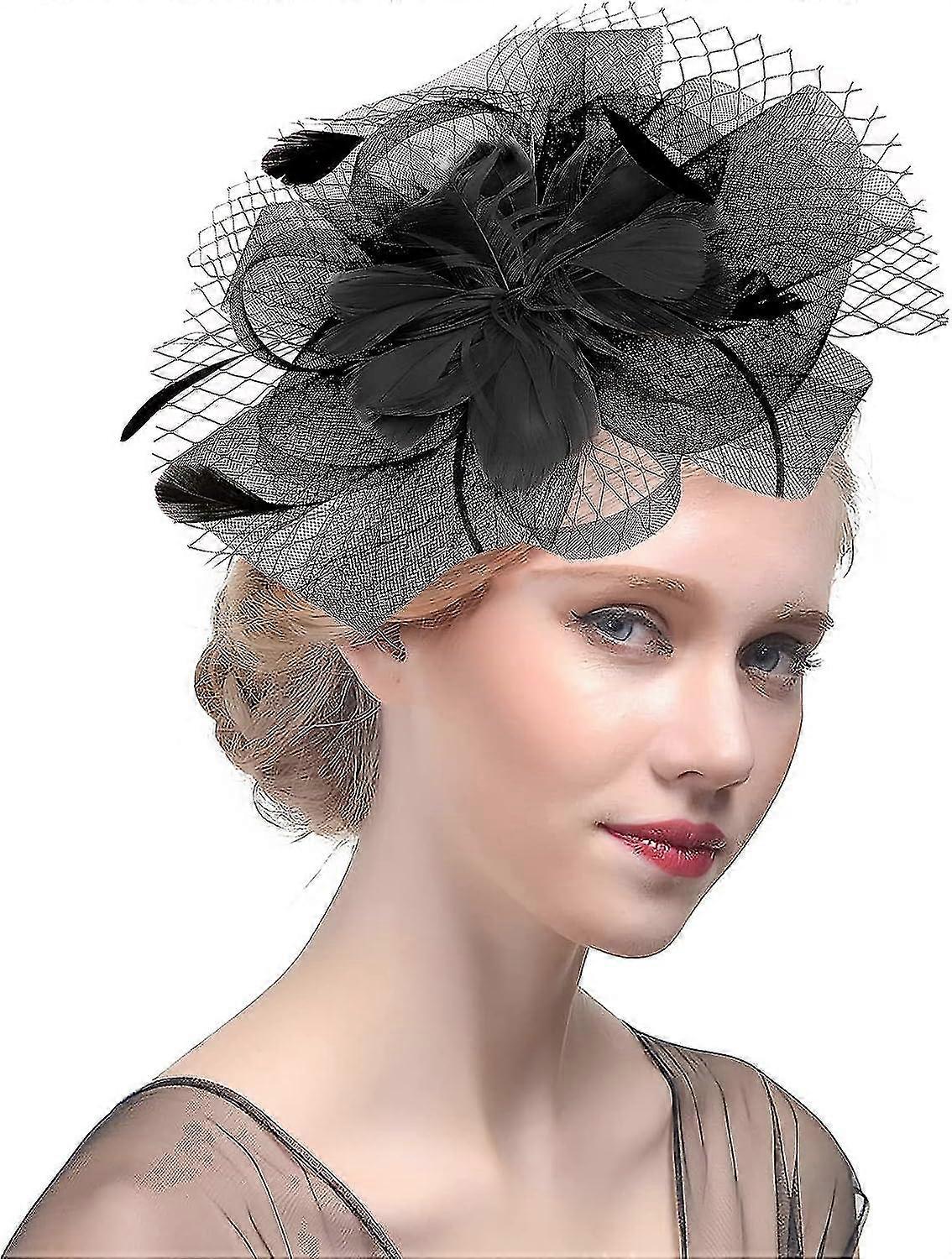 Fascinators قبعة شبكة صافي الحجاب عقال زهرة شرائط الحجاب حزب قبعة أسكوت القبعات Y