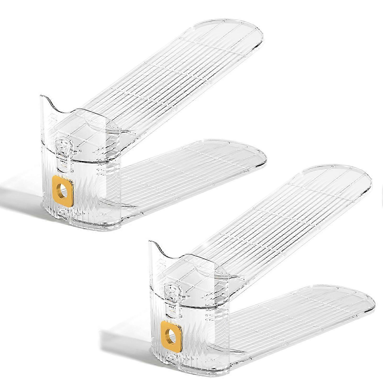Plastic Shoes Storage Rack Saving Space Double-layer Shoe Stand for Sandals