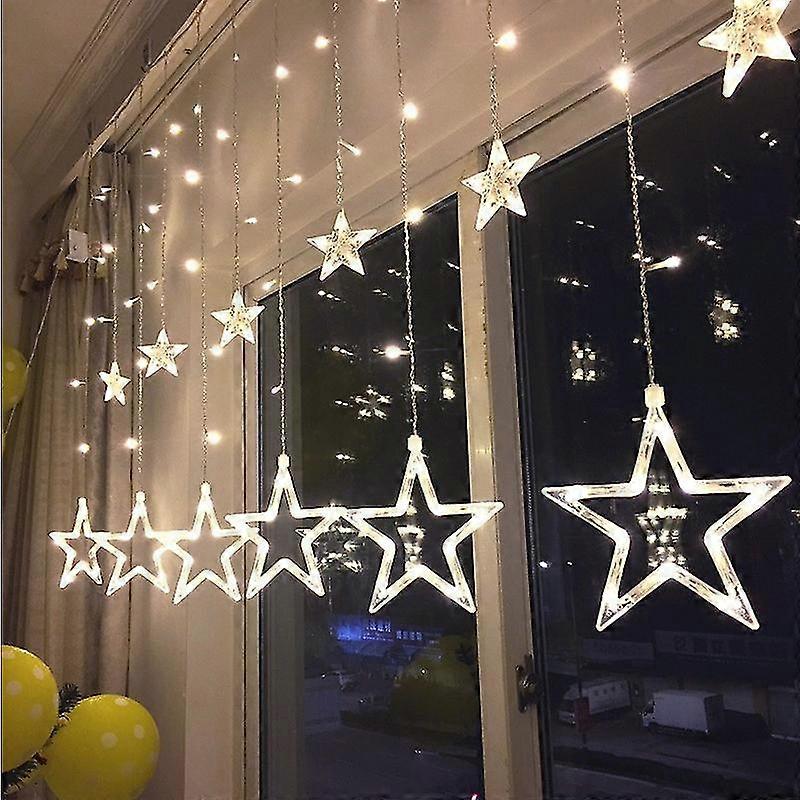 LED ستار لايت شرائط 12 نجوم سلسلة أضواء ليلة للماء أضواء نافذة الديكور عيد الميلاد حزب مهرجان عيد ميلاد