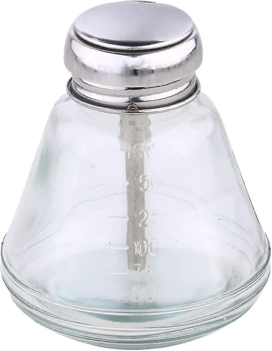 180ml Empty Glass Pump Bottle Push Down Design For Liquid