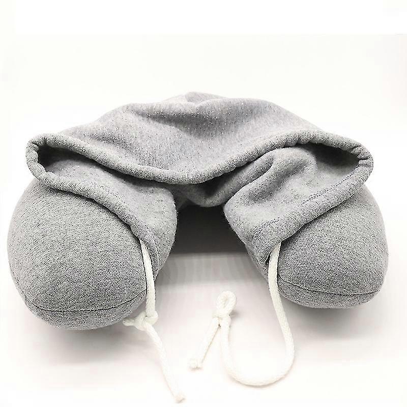 New Soft Hooded U Shaped Neck Pillow Travel Pillow With Hat Neck Pillow Travel Office Nap Car Airplane Sleep Travel Neck