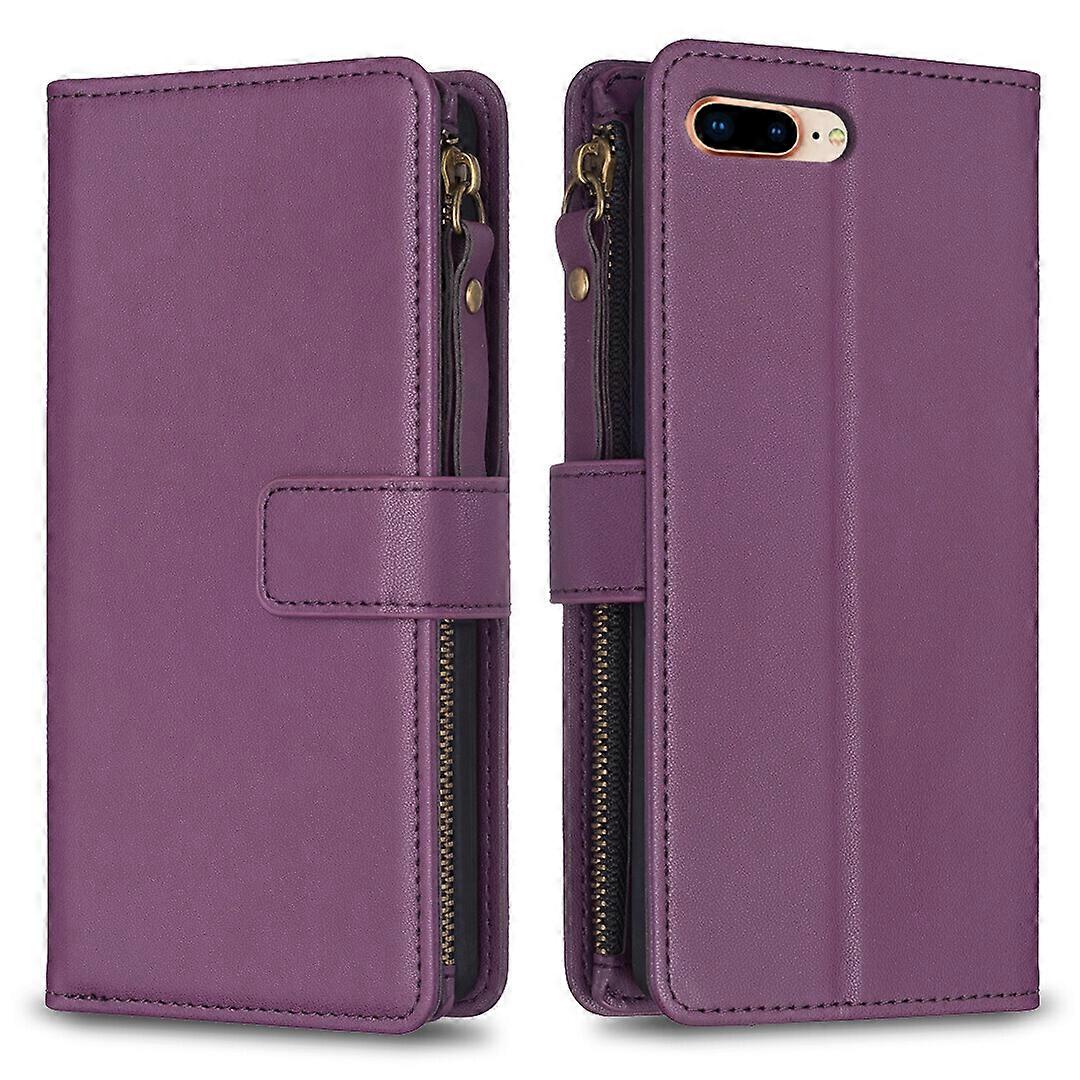 Case for iPhone 8 Plus/7 Plus Zipper Cover Leather Wallet with Card Holder Magnetic Closure Compatible with iPhone 8 Plus/7 Plus Case